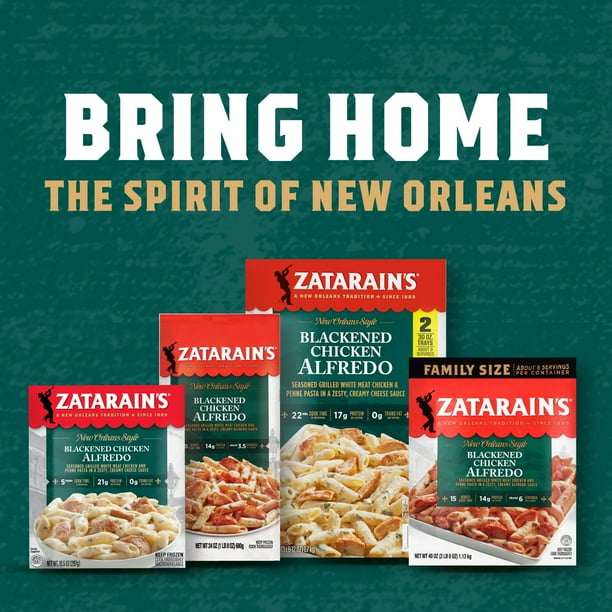 Zatarains Blackened Chicken Alfredo Frozen Dinner for Breakroom