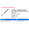 thumbnail image 2 of Hood Strut - Compatible with 2006 - 2012, 2014 Kia Sedona Mini Passenger Van 4-Door 2007 2008 2009 2010 2011, 2 of 2