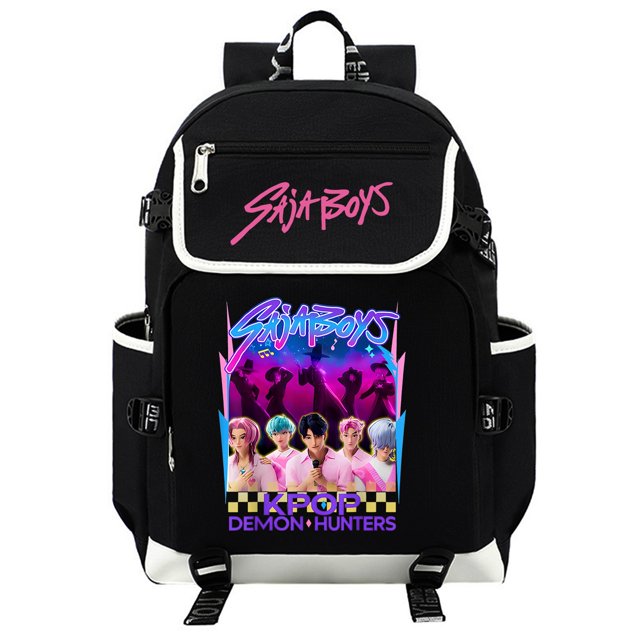 Kpop Demon Hunters Backpack,Welcome Back to School, Lightweight Backpack, Cartoon Students Backpack, Large Capacity Schoolbag for Students and Fans 17.7in