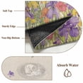 thumbnail image 6 of Round Rugs 7Ft, Purple Yellow Spring Floral Round Area Rug Washable Indoor Throw Carpet, Summer Botanical Birds Rustic Large Non Slip Circle Rug for Dining Room Playroom Home Decor Aesthetic, 6 of 8