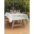 thumbnail image 2 of Outdoor Tablecloth with Umbrella Hole and Zipper, Eucalyptus Leaves Rectangle Table Cloth 60x84 Inch Waterproof Tablecloth, Green Summer Botanical Weeping Picnic Table Cover for Patio Camping, 2 of 7