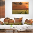 thumbnail image 3 of Designart Sunset over a Field of Cereals - Landscape Printed Throw Pillow - 16x16, 3 of 4