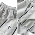 thumbnail image 5 of FINALGANG Boys Kids Elastic Waist Wide Leg Sweatpants With Side Stripe Drawstring Closure Soft Breathable Pants For Toddlers Sports Training Daily Playtime Casual Outings Stylish Trousers, 5 of 6