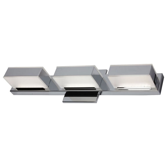 Dainolite 3 Light LED Wall Vanity, Polished Chrome Finish