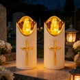 thumbnail image 4 of chaungfeng LED Grave Lights for Outdoors, Grave Candles Flickering Effect Like Real Candle, Reusable Cemetery Candle Memorial Candle Battery Operated Grave Lamp - Red, 4 of 4