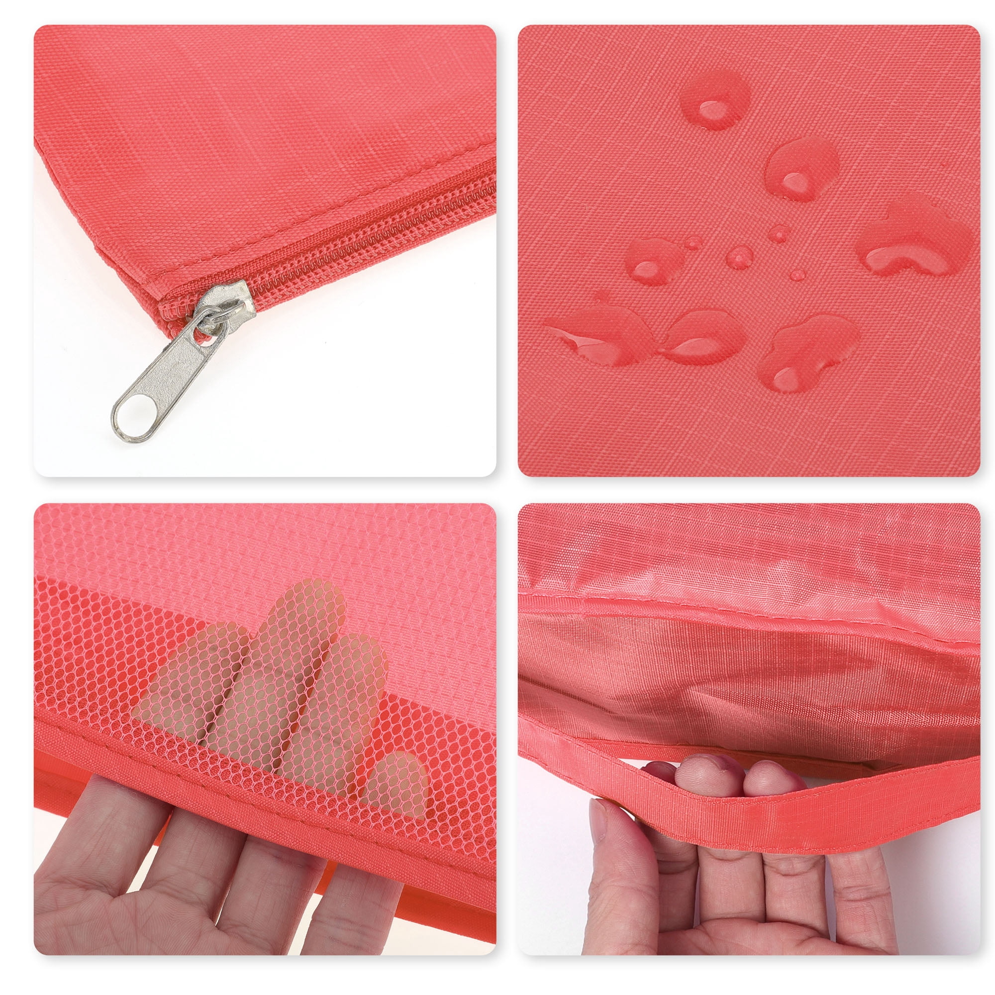 Unique Bargains 8 Pcs Zipper Design Packing Cube Set for Luggage Red