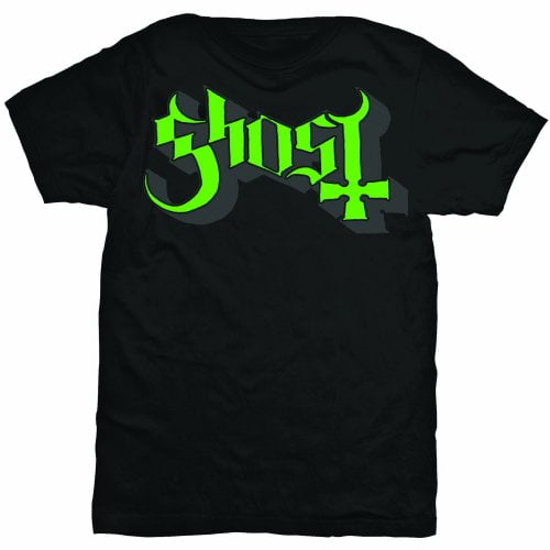 Ghost t Shirt Green Keyline Lettering Band Logo new Official Mens