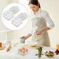 thumbnail image 4 of 2 Pcs Goose Egg Cartons 4 Grid Storage Box Transparent Holder Portable, 4 of 6