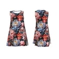 thumbnail image 7 of Yiaed Rose Flowers Print Women's Sleeveless Dress, Loose Fit Summer Dress, Casual Sleeveless Dress for Women, 7 of 7