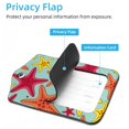 thumbnail image 3 of Square 2Pack PU Leather Starfish Cruise Luggage Tag with Privacy Cover and Stainless Steel Ring - Suitable for Travel Handbags Backpacks Luggage Tags, 3 of 6