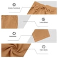 thumbnail image 6 of Men's 2 Piece Hooded Short Sleeve Shirt And Long Pants Set, Linen Textured Casual Outfit With Chest Pocket, Breathable Summer Beach Wear For Vacation And Loungewear,Earthy Yellow,M, 6 of 6
