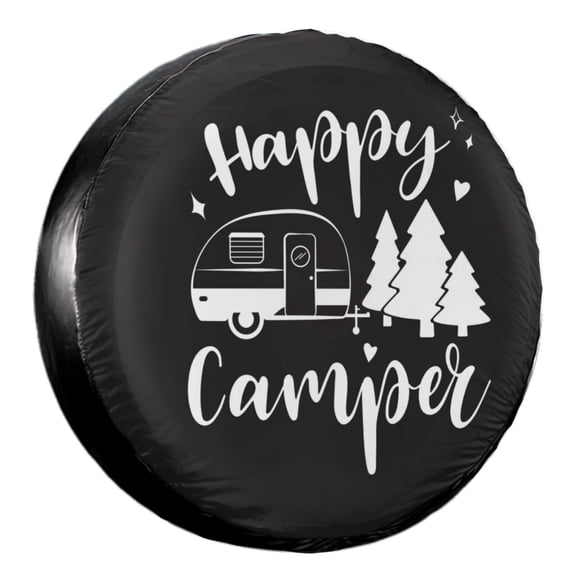 KAKALAD Camper Happy camping 3 Spare Tire Cover Weatherproof Universal Vehicle Accessories 14 Inch