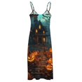 thumbnail image 5 of Halloween Scary Night Full Moon Sleeveless Dress Women's Luxury Party Dress Birthday Dresses for Women, 5 of 7