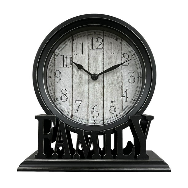 Reloj de mesa fácil de leer, sin tictac, decorativo, silencioso, para mesita de noche. Estilo A