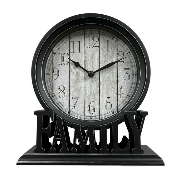 Table Clock on Stand Quiet Easy to Read Decorative Movement Mantel Clocks StyleA