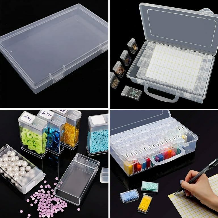 24-108 Grids Diamond Painting Storage Box Portable Seed Bead Organizer Case  DIY Nail Art Plastic Container - AliExpress