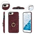 thumbnail image 1 of Slim PU Leather Case for iPhone 8 Plus / iPhone 7 Plus, Soft TPU Bumper Non-Slip Shockproof Phone Case with Kickstand Ring Holder Card Slots Cover for iPhone 8 Plus / iPhone 7 Plus 5.5 Inch,Winered, 1 of 16