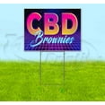 thumbnail image 1 of Cbd Brownies (18" x 24") Yard Sign, Includes Metal Step Stake, 1 of 6
