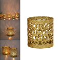 thumbnail image 4 of kurtrusly Tabletop Iron Candle Holder Stand Hollow Mini Candlestick Holder Home Decor Style3, 4 of 8