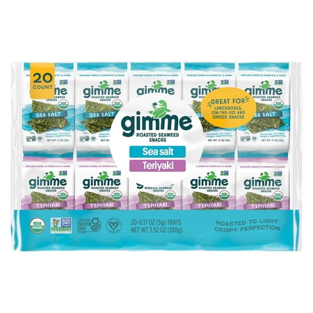 Gimme Organic Seaweed Variety Pack  0.17 Ounce (Pack of 20)