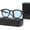 Bright Black And Blue, variant on Retro Sunglasses Korean Fashion Simple Lightweight Eyewear with Resin Lens and PC Frame Street Shot Look Frame Width
