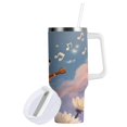 thumbnail image 2 of 40 oz Tumbler With Handle Stainless Steel Insulated Tumbler With Lid for Car Cup Holder Hedgehog Playing The Violin, 2 of 9