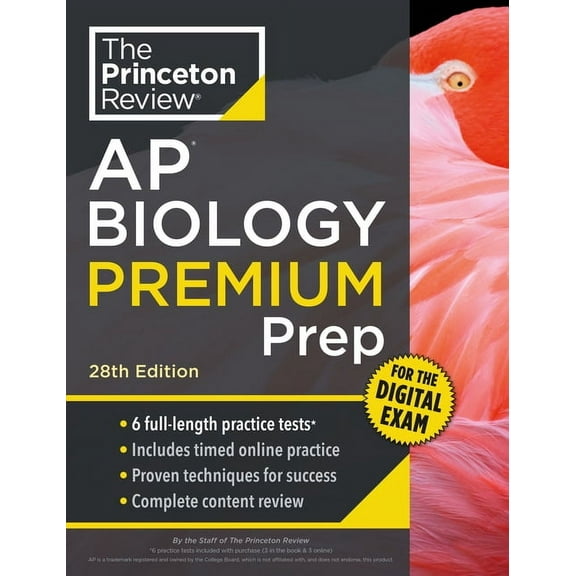 College Test Preparation Princeton Review AP Biology Premium Prep, 28th Edition: 6 Practice Tests   Digital Practice Online   Content Review, (Paperback)