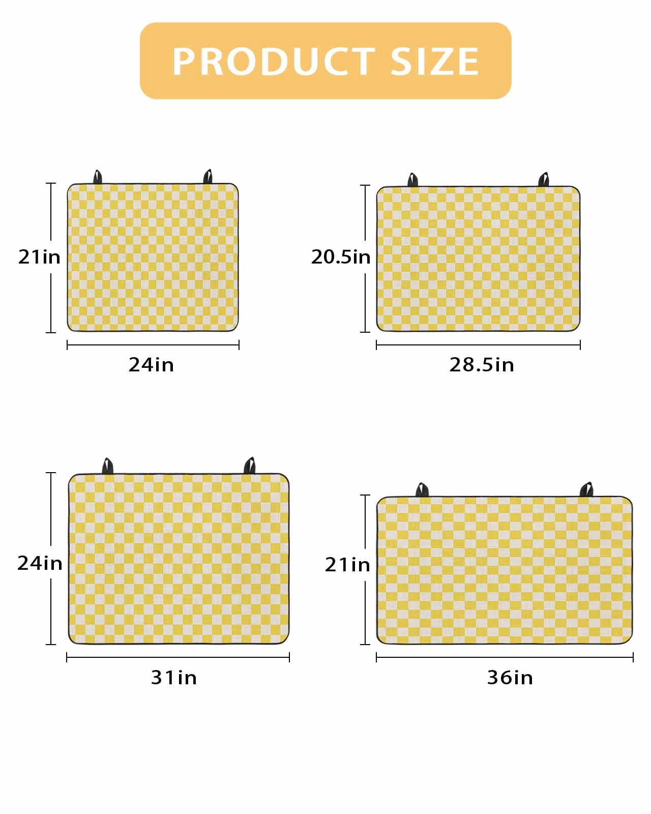 nqOlkjepod Large Induction Cooktop Protector Mat 36"x21", Yellow Plaid Stove Top Covers for Electric Stove, Vintage Geometric Checkered Beige Stove Burner Cover Mats, Glass Top Stove Cover