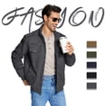 thumbnail image 3 of TACVASEN Men's Winter Warm Fleece Lined Jacket Thicken Windbreaker Cargo Coat with 7 Pockets Casual Work Field Outwear Dark Gray M, 3 of 8