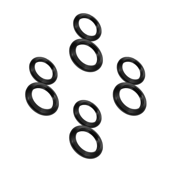 SOPOTUTU Black Rubber Rv Toilet Flush Gaskets Compatible with Rv Toilets for Durable and Reliable Use 8Pcs