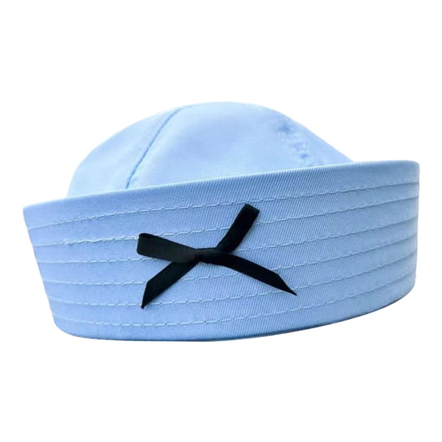 Sombrero de marinero, accesorio de cosplay, sombrero de capitán de la marina para espectáculos de Halloween. Azul