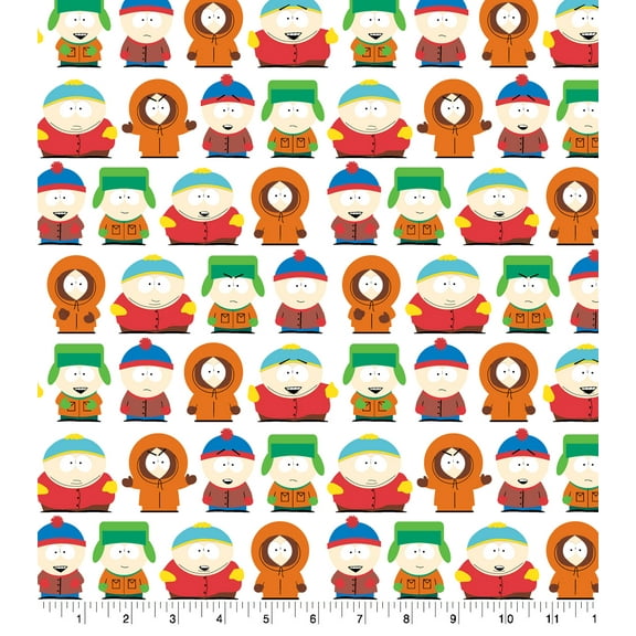Springs Creative 18" x 21" Cotton Nickelodeon South Park Expressions Precut Sewing & Craft Fabric, Multi-color