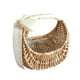 thumbnail image 2 of Cesta de mimbre para flores con asa de cinta, cesta de almacenamiento tejida estilo boho, cestas para niñas de, 2 of 9