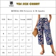 thumbnail image 2 of VDJ High Waisted Pants for Women Summer Beach Vacation Bohemian Trousers with Pockets Wide Leg Palazzo Trendy Capris, 2 of 8