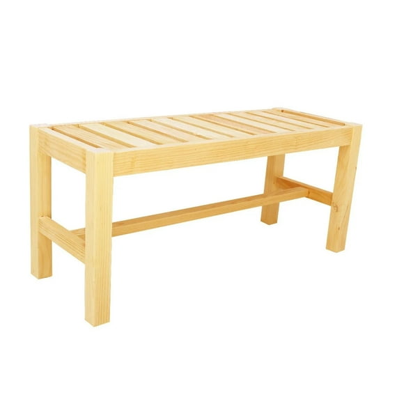 Banca PARA Patio Jardín Banca Barnizada 98 CM LARGO 44 CM ALTO 36 CM ANCHO