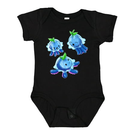 

Inktastic Blueberry Jellyfish Trio-cute and Fun Gift Baby Boy or Baby Girl Bodysuit