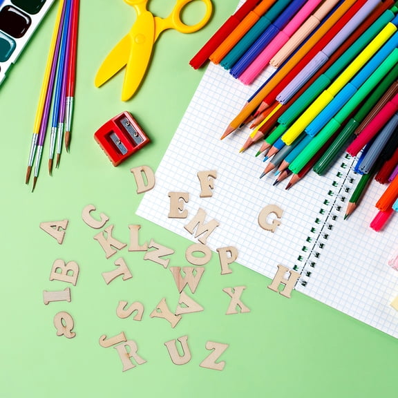 PAMINGONO 400 Pieces Smooth Wooden Alphabet Letters for Crafts, Home Decor, Scrapbooking, and Educational Activities