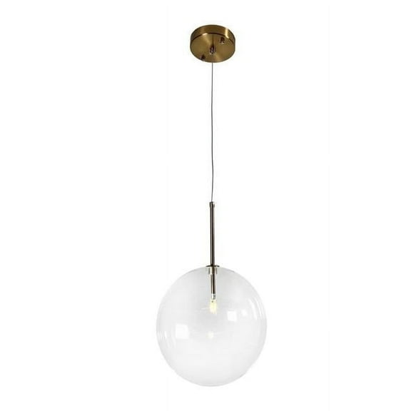 EQLight EQ21-P-MCBCS Yumil 1-Light Satin Brass 8' Globe Pendant