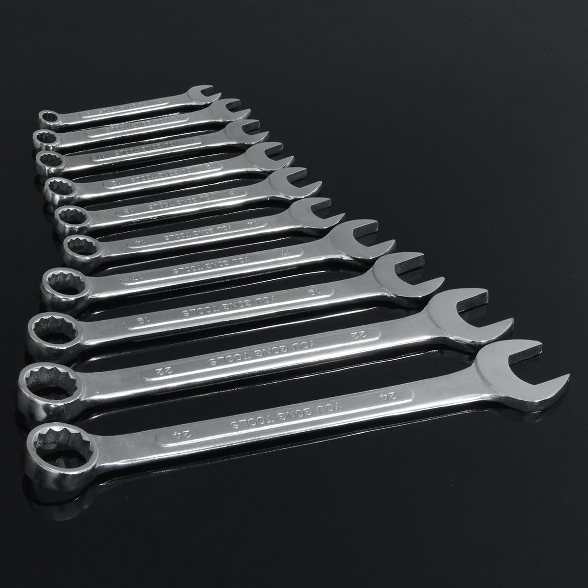 Set of 10pcs 8mm-24mm Open and Box End Metric Spanner FINDER BS192183D Combination Wrench