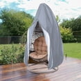 thumbnail image 4 of Funda para silla colgante tipo huevo, duradera, ligera, impermeable, con cremallera, se adapta a la mayoría de sillas colgantes individuales para exteriores, protector contra el polvo, 4 of 5