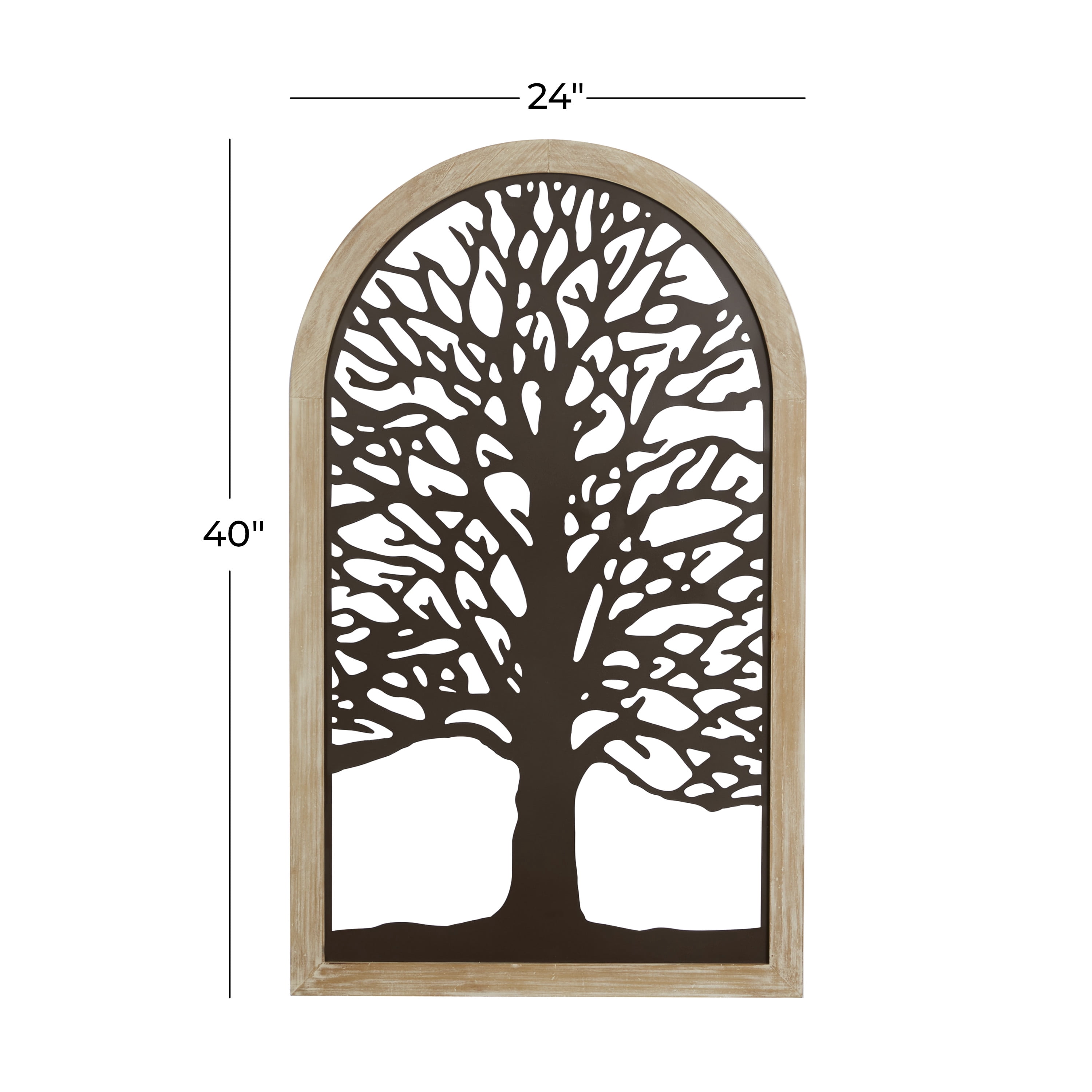 DecMode Bronze Metal of Life Tree Wall Decor with Arched Frame