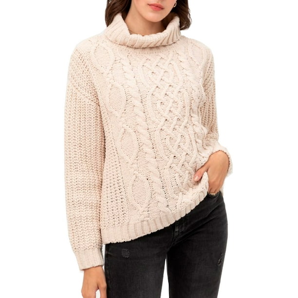 Sueter tejido grueso cuello alto AMAD Casual para mujer Talla M Bodega Aurrera en linea