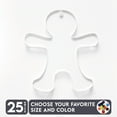 thumbnail image 1 of 25 Units Acrylic Christmas Ornaments Ginger Man 1/8" Thick - Clear or Solid Color - (Size 5") Made in USA, 1 of 5