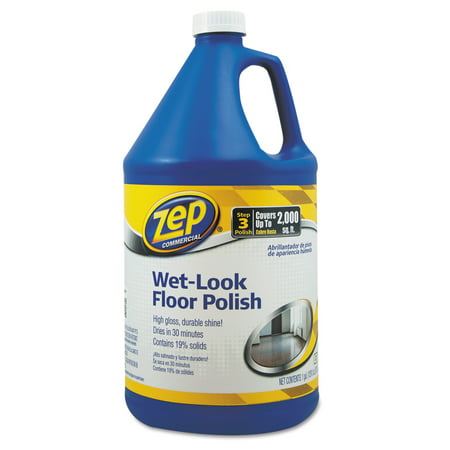 Zep Commercial Wet Look Floor Polish, 1 gal (Best Wet Dry Floor Cleaner)