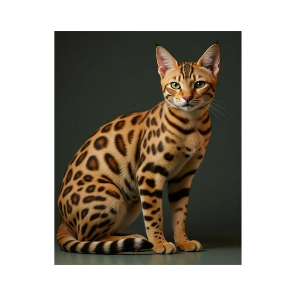 Paint by Numbers Kit for Adults, Elegant Spotted Feline Portrait Paint by Numbers, Easy Paint by Numbers Kit for Adults Beginner, DIY Adult Paint by Number Kits on Canvas, 12x16in Home Decor