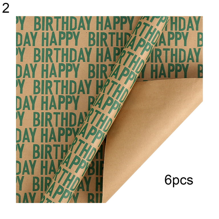 1 Set Gift Tissue Paper Flexible Letter Printed Kraft Birthday Gifts Wrapping Paper for Party Multi-Color Kraft Paper