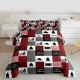thumbnail image 2 of Homewish Adventure Theme Bedding Comforter Set 2pcs for Kids Boys Girls,Geometric Plaid Grid Twin Comforter Sets Microfiber,Happy Camping Breathable Bedding Set,Luxury Bedroom Decor,Reversible, 2 of 8