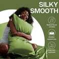 thumbnail image 3 of MR&HM Satin Pillow Case, 2 Pack Satin King Silky Pillowcase for Hair and Skin, Satin Pillowcase Set of 2, 20x40, Sage, 3 of 7