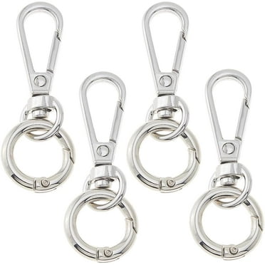 4Pcs Carabiner Keychain Alloy Swivel Snap Keychain Platinum Keychains 52mm Key Ring Holder Key Ring Chain Holder Organizer for Keychain Clip Lanyard Key Jewelry Making