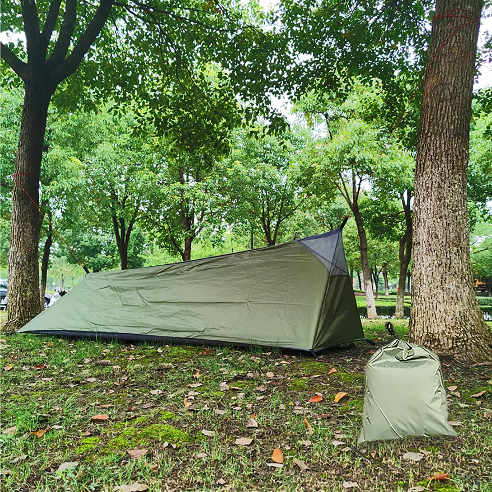 Ultralight Camping Tent Waterproof 1 Person Shelter Survival easy for Mountaineering Beach Fishing Backpacking Hiking , Green